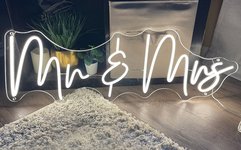 Mr & Mrs LED neon sign